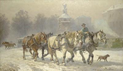 La porte de Namur sous la neige